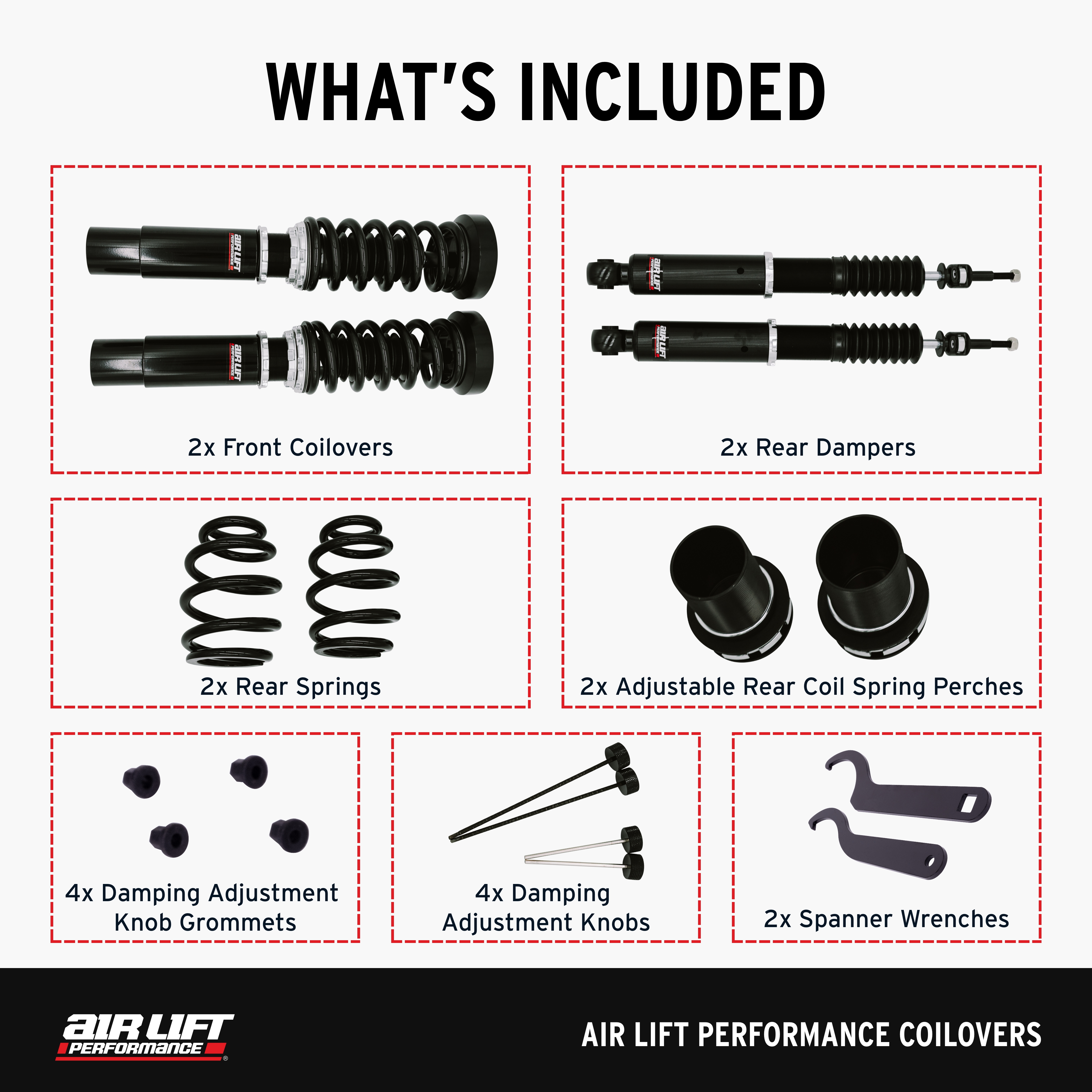 Air Lift Performance 79005 Air Lift Performance Coilover Front And Rear Kit